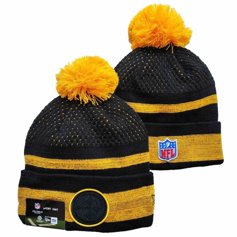 Steelers Team Logo Black and Yellow Pom Cuffed Knit Hat YD,We sell and wholesale Steelers Team Logo Black and Yellow Pom Cuffed Knit Hat YD on line form chian!